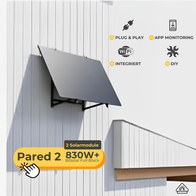 Balkonkraftwerk Pared 2 Komplettpaket 830W+ Bifazial